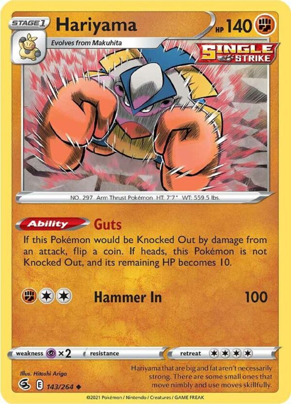 Hariyama 143/264 Normal SWSH08: Fusion Strike