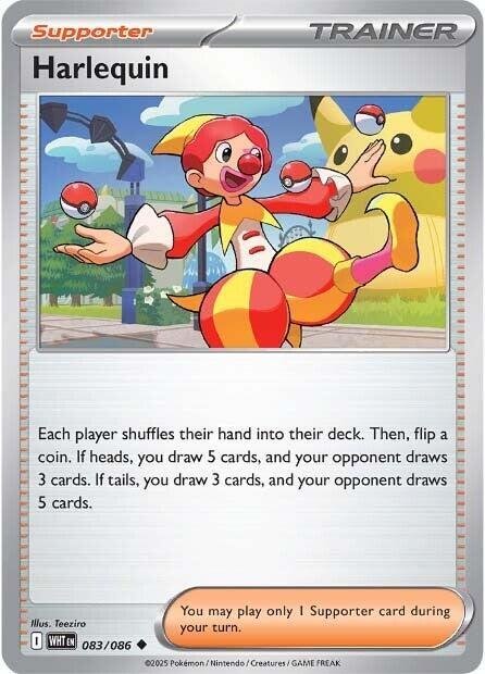Harlequin 083/086 Reverse Holofoil SV: White Flare Harlequin 083/086 Reverse Holofoil SV: White Flare