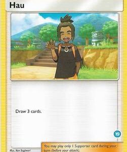 Hau (19) (Alolan Ninetales Half-Deck) 120/149 Normal SM Trainer Kit: Alolan Sandslash & Alolan Ninetales