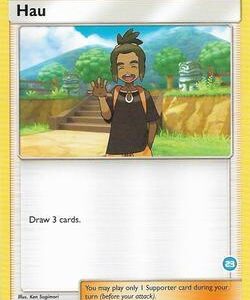 Hau (23) (Alolan Ninetales Half-Deck) 120/149 Normal SM Trainer Kit: Alolan Sandslash & Alolan Ninetales