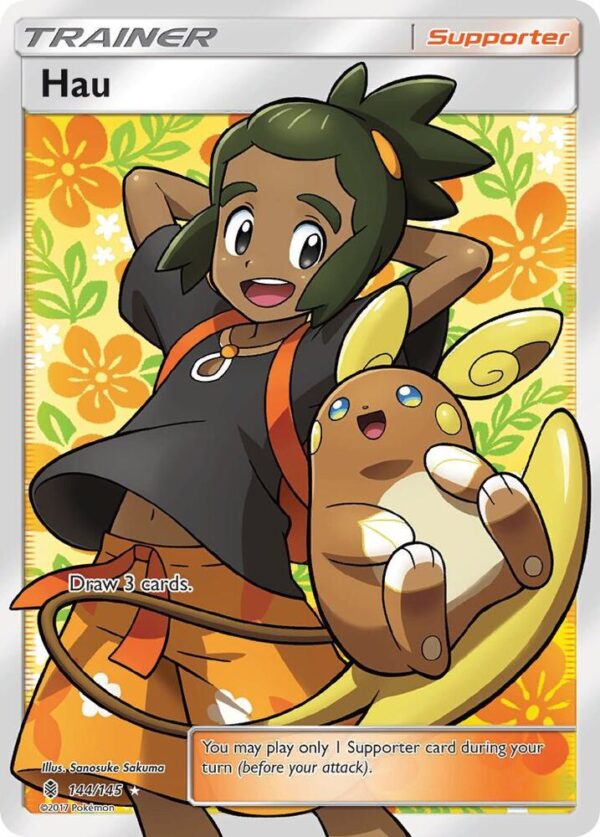 Hau (Full Art) 144/145 Holofoil SM – Guardians Rising