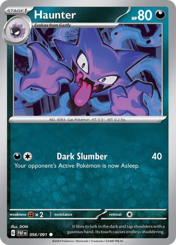 Haunter 056/091 Reverse Holofoil SV: Paldean Fates Haunter 056/091 Reverse Holofoil SV: Paldean Fates