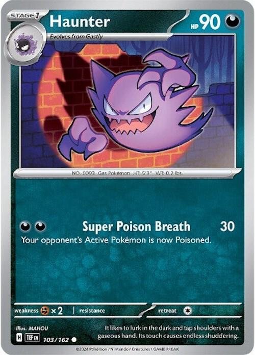 Haunter 103/162 Reverse Holofoil SV05: Temporal Forces Haunter 103/162 Reverse Holofoil SV05: Temporal Forces
