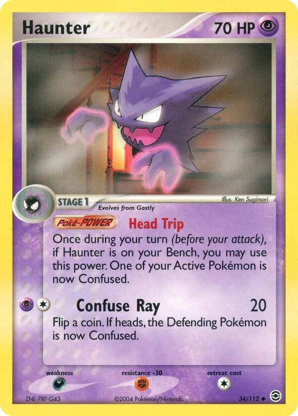 Haunter 34/112 Reverse Holofoil FireRed & LeafGreen Haunter 34/112 Reverse Holofoil FireRed & LeafGreen