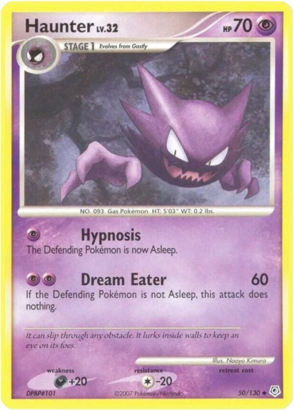 Haunter 50/130 Reverse Holofoil Diamond and Pearl Haunter 50/130 Reverse Holofoil Diamond and Pearl