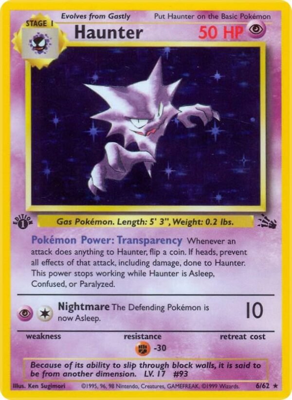 Haunter (6) 06/62 Unlimited Holofoil Fossil