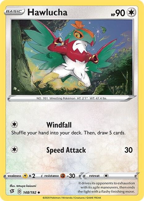 Hawlucha 148/192 Reverse Holofoil SWSH02: Rebel Clash