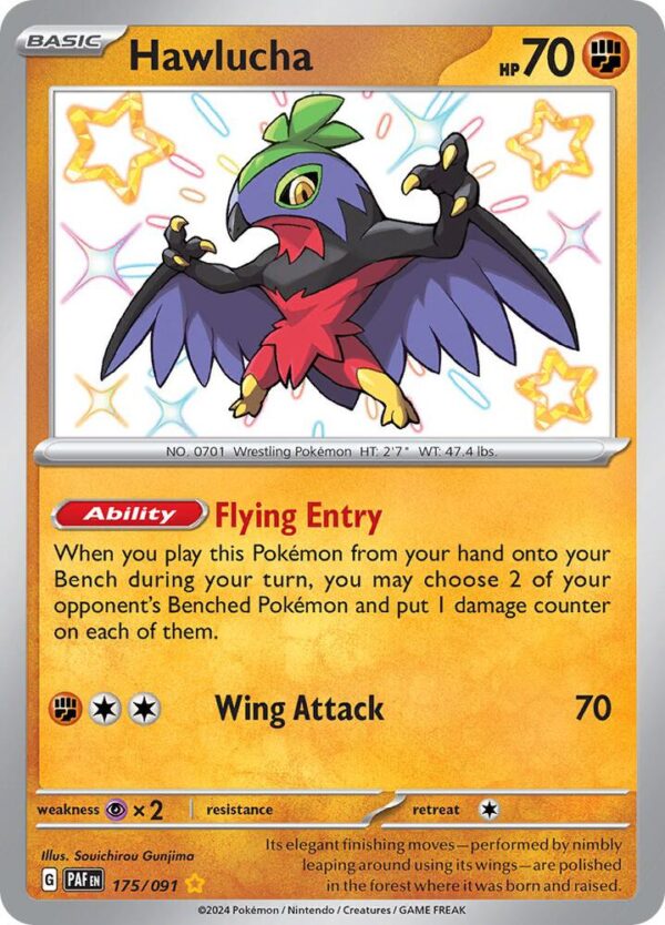 Hawlucha 175/091 Holofoil SV: Paldean Fates Hawlucha 175/091 Holofoil SV: Paldean Fates