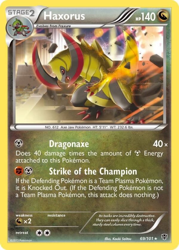 Haxorus 69/101 Reverse Holofoil Plasma Blast