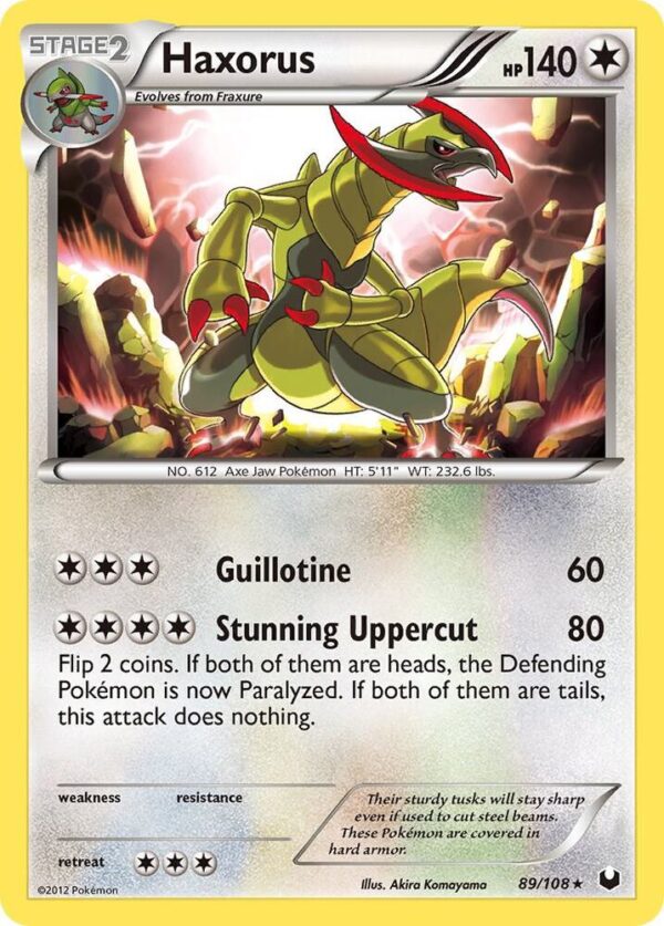 Haxorus 89/108 Reverse Holofoil Dark Explorers