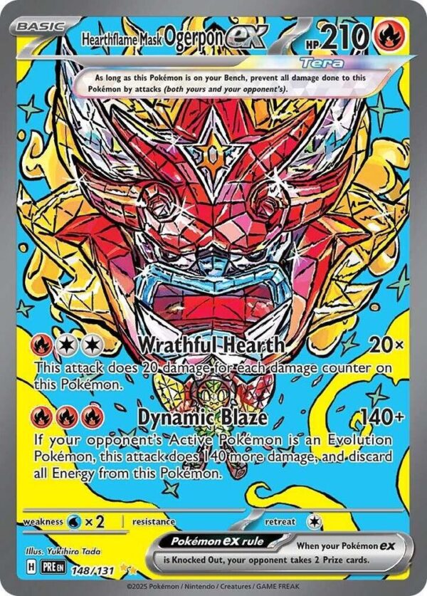 Hearthflame Mask Ogerpon ex 148/131 Holofoil SV: Prismatic Evolutions Hearthflame Mask Ogerpon ex 148/131 Holofoil SV: Prismatic Evolutions