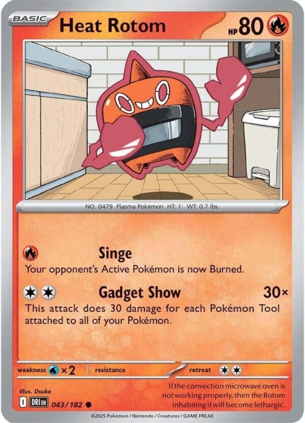 Heat Rotom 043/182 Reverse Holofoil SV10: Destined Rivals