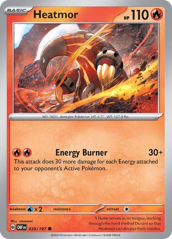Heatmor 039/197 Normal SV03: Obsidian Flames Heatmor 039/197 Normal SV03: Obsidian Flames