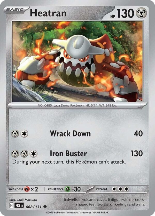 Heatran 068/131 Normal SV: Prismatic Evolutions Heatran 068/131 Normal SV: Prismatic Evolutions