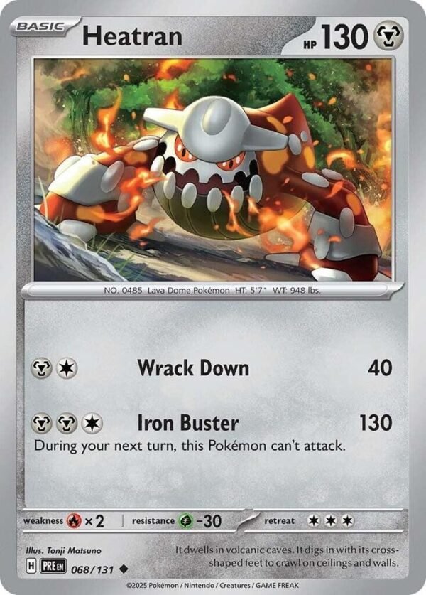 Heatran 068/131 Reverse Holofoil SV: Prismatic Evolutions
