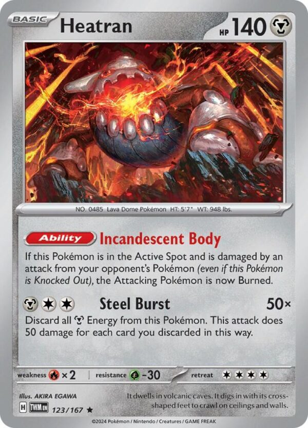 Heatran 123/167 Holofoil SV06: Twilight Masquerade