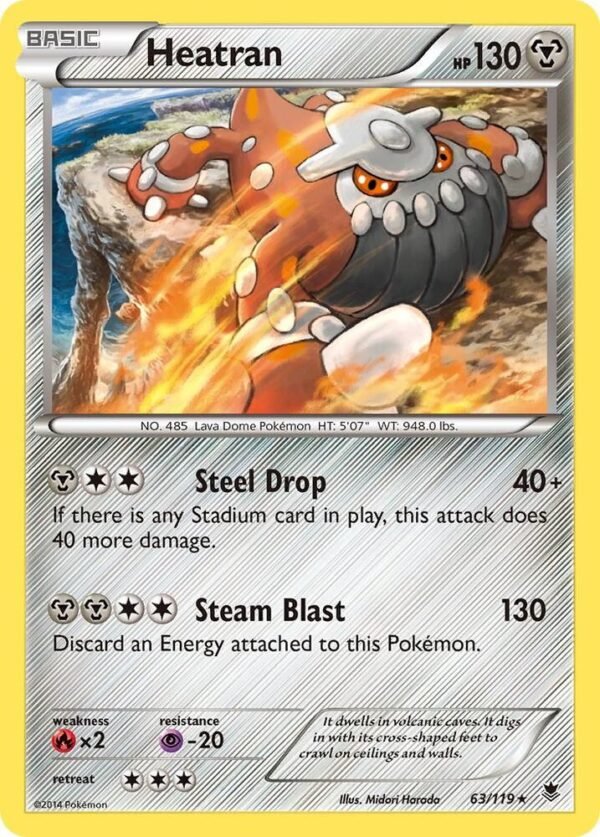 Heatran 63/119 Holofoil XY – Phantom Forces Heatran 63/119 Holofoil XY – Phantom Forces