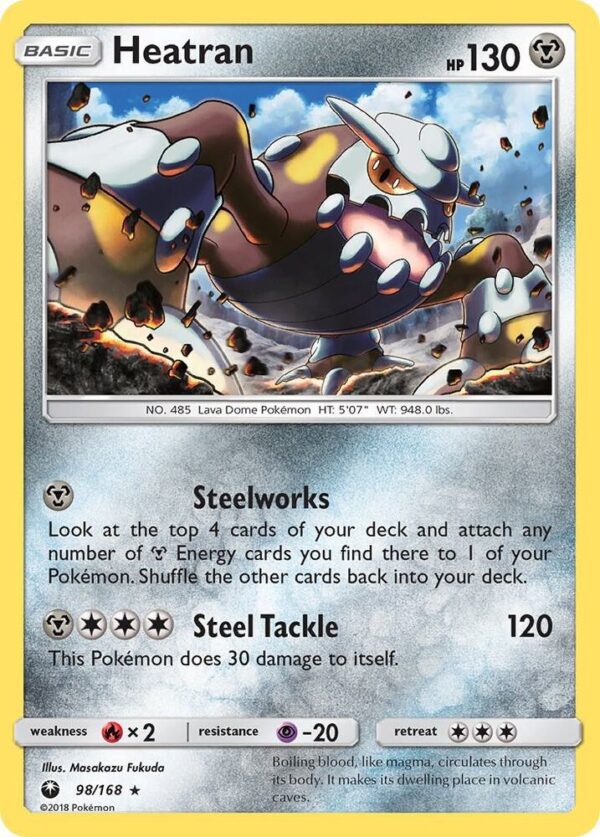 Heatran 98/168 Reverse Holofoil SM – Celestial Storm
