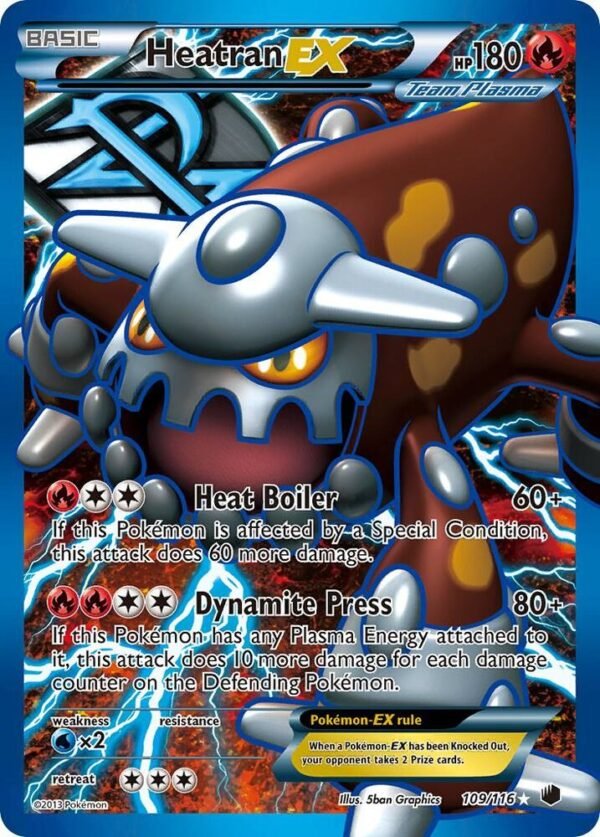 Heatran EX (Team Plasma) (Full Art) 109/116 Holofoil Plasma Freeze