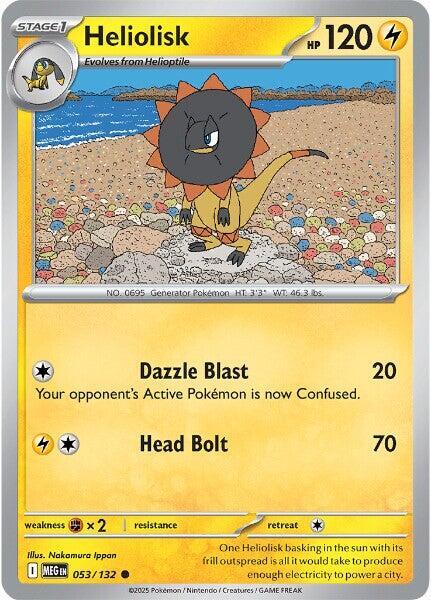 Heliolisk 053/132 Reverse Holofoil ME01: Mega Evolution Heliolisk 053/132 Reverse Holofoil ME01: Mega Evolution