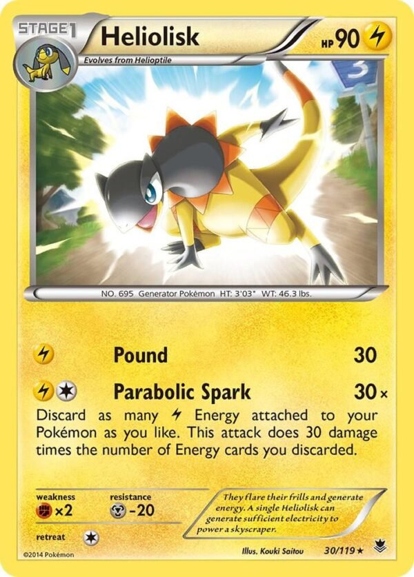 Heliolisk 30/119 Holofoil XY – Phantom Forces Heliolisk 30/119 Holofoil XY – Phantom Forces
