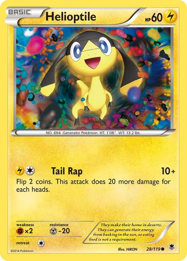 Helioptile (28) 28/119 Reverse Holofoil XY – Phantom Forces