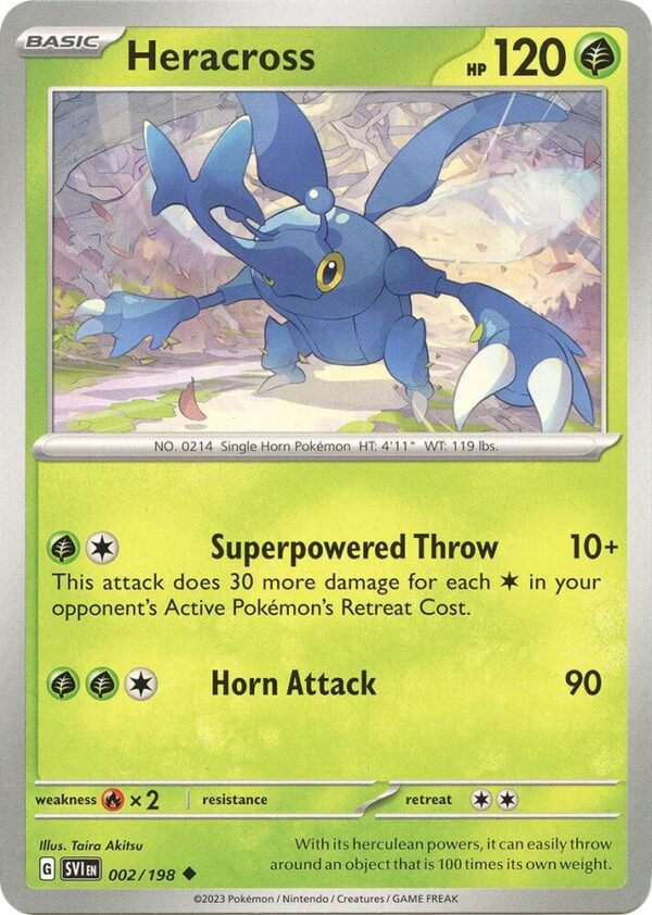 Heracross 002/198 Normal SV01: Scarlet & Violet Base Set Heracross 002/198 Normal SV01: Scarlet & Violet Base Set