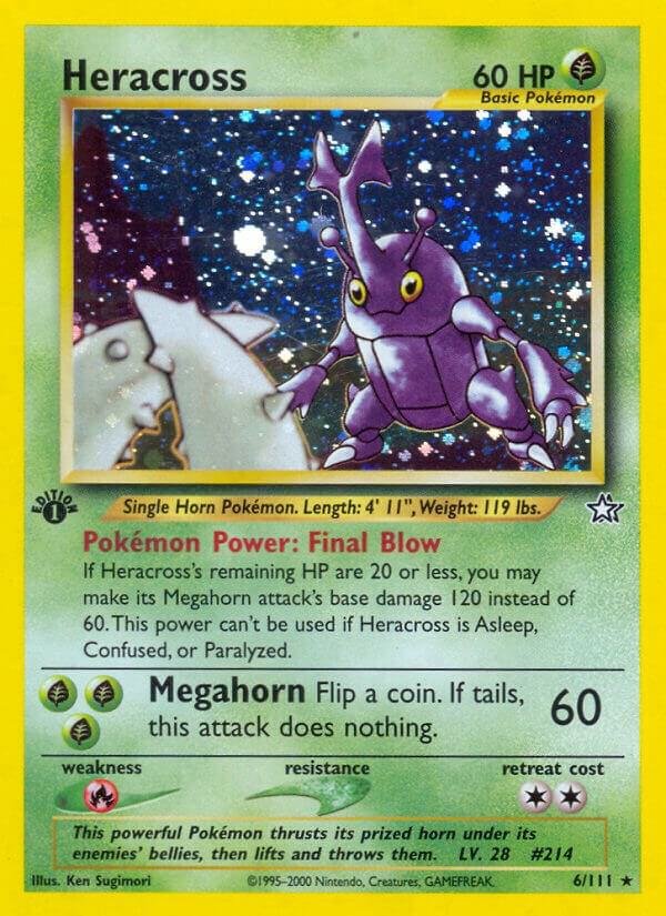 Heracross 006/111 1st Edition Holofoil Neo Genesis Heracross 006/111 1st Edition Holofoil Neo Genesis