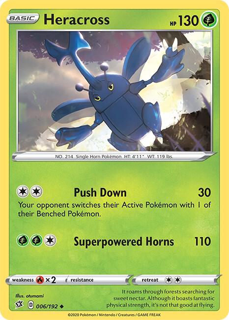 Heracross 006/192 Reverse Holofoil SWSH02: Rebel Clash Heracross 006/192 Reverse Holofoil SWSH02: Rebel Clash