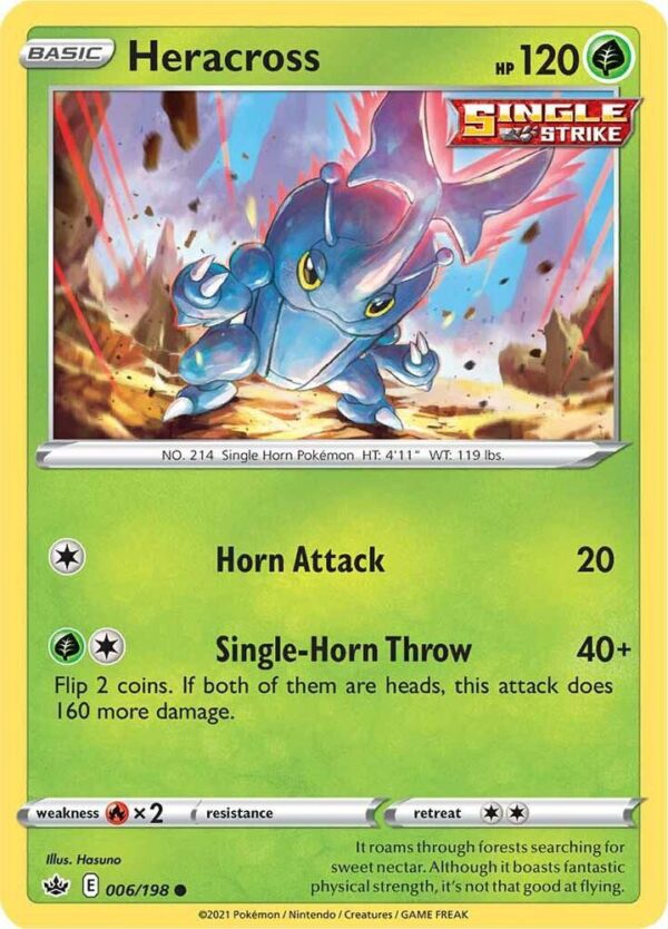 Heracross 006/198 Reverse Holofoil SWSH06: Chilling Reign