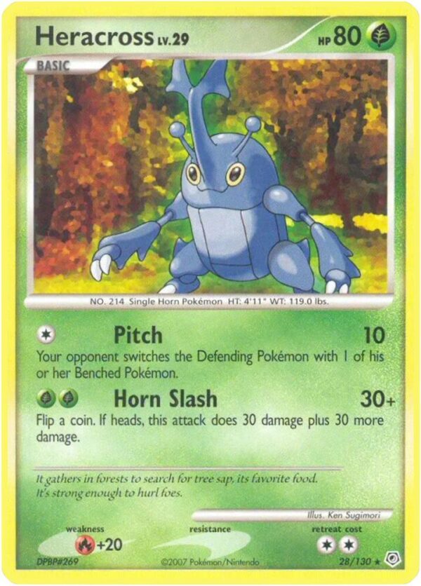 Heracross 28/130 Normal Diamond and Pearl Heracross 28/130 Normal Diamond and Pearl