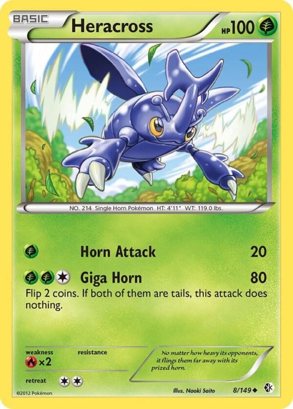 Heracross 8/149 Reverse Holofoil Boundaries Crossed