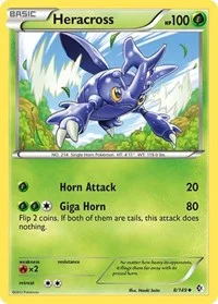 Heracross | 8/149 | Reverse Holofoil | Boundaries Crossed