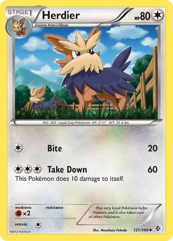 Herdier 121/149 Reverse Holofoil Boundaries Crossed Herdier 121/149 Reverse Holofoil Boundaries Crossed