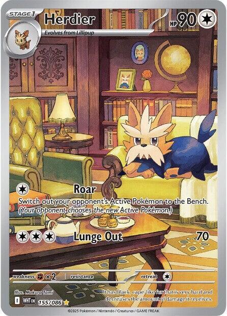 Herdier 155/086 Holofoil SV: White Flare Herdier 155/086 Holofoil SV: White Flare