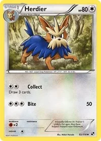 Herdier | 82/114 | Reverse Holofoil | Black and White Herdier | 82/114 | Reverse Holofoil | Black and White