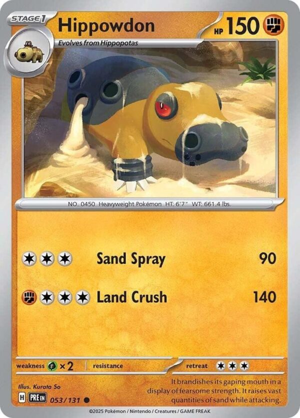Hippowdon 053/131 Normal SV: Prismatic Evolutions Hippowdon 053/131 Normal SV: Prismatic Evolutions