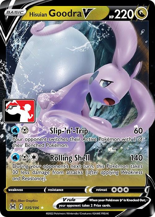 Hisuian Goodra V 135/196 Holofoil Prize Pack Series Cards Hisuian Goodra V 135/196 Holofoil Prize Pack Series Cards
