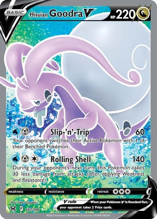 Hisuian Goodra V (Full Art) 187/196 Holofoil SWSH11: Lost Origin