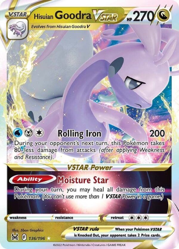 Hisuian Goodra VSTAR 136/196 Holofoil SWSH11: Lost Origin