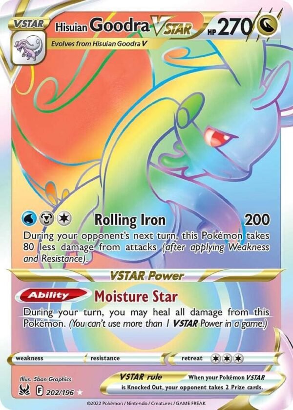 Hisuian Goodra VSTAR (Secret) 202/196 Holofoil SWSH11: Lost Origin Hisuian Goodra VSTAR (Secret) 202/196 Holofoil SWSH11: Lost Origin