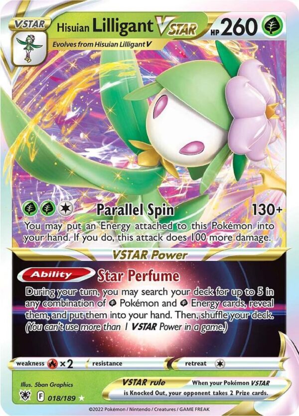 Hisuian Lilligant VSTAR 018/189 Holofoil SWSH10: Astral Radiance Hisuian Lilligant VSTAR 018/189 Holofoil SWSH10: Astral Radiance