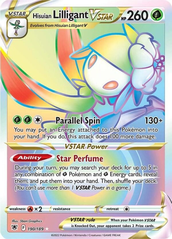 Hisuian Lilligant VSTAR (Secret) 190/189 Holofoil SWSH10: Astral Radiance