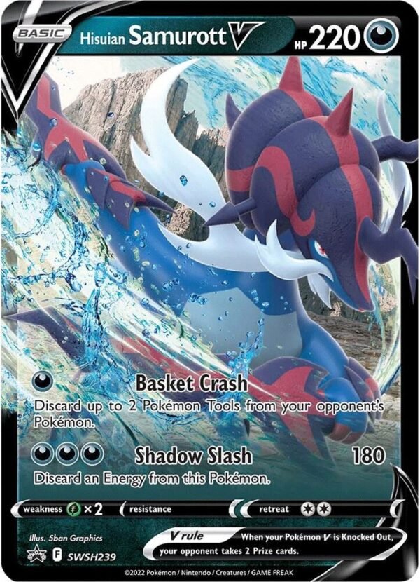 Hisuian Samurott V SWSH239 Holofoil SWSH: Sword & Shield Promo Cards Hisuian Samurott V SWSH239 Holofoil SWSH: Sword & Shield Promo Cards