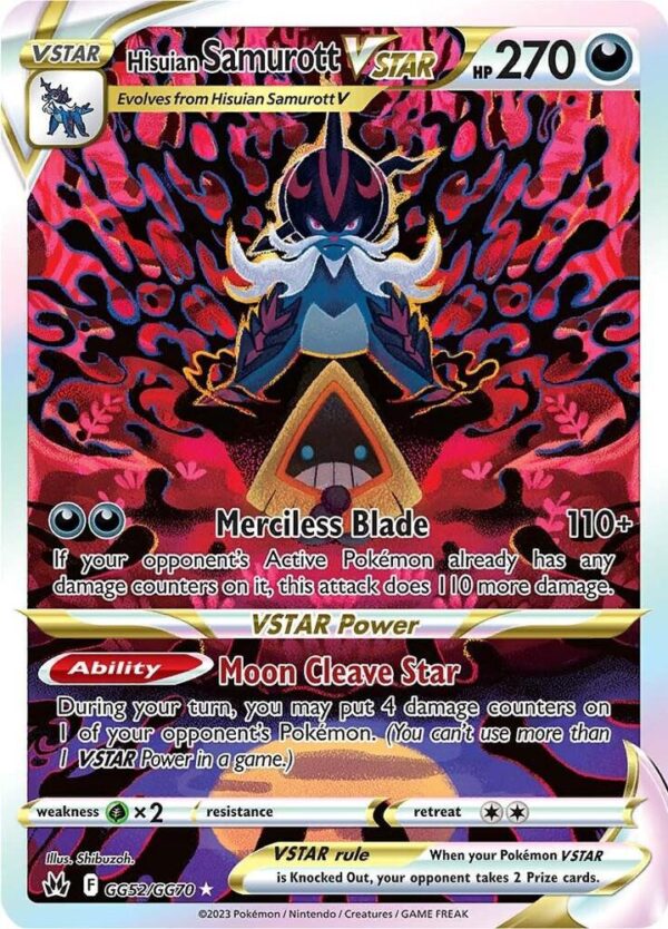 Hisuian Samurott VSTAR GG52/GG70 Holofoil Crown Zenith: Galarian Gallery Hisuian Samurott VSTAR GG52/GG70 Holofoil Crown Zenith: Galarian Gallery
