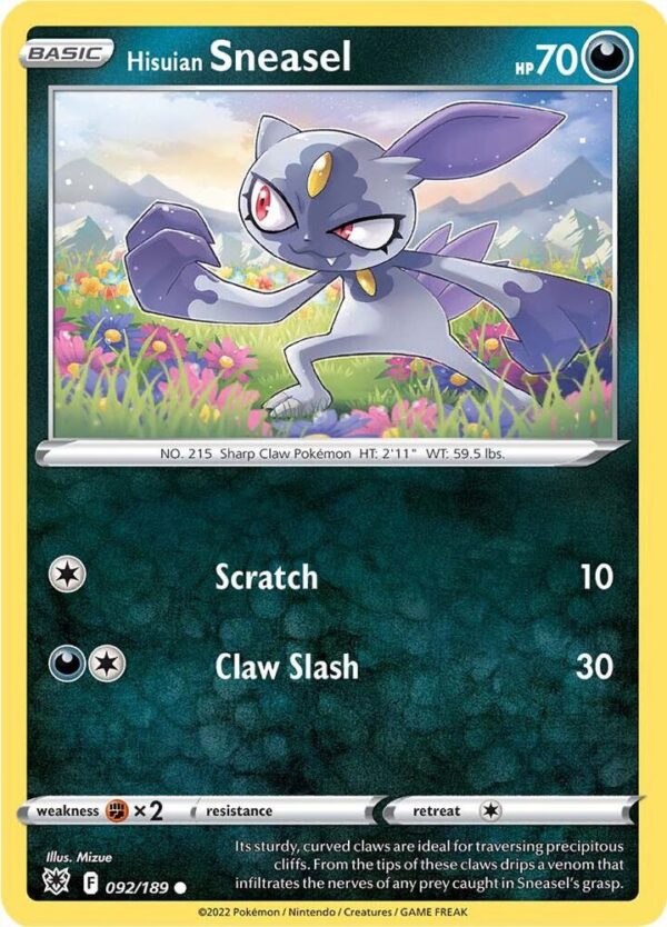 Hisuian Sneasel 092/189 Normal SWSH10: Astral Radiance