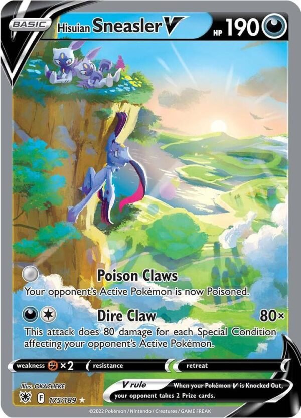 Hisuian Sneasler V (Alternate Full Art) 175/189 Holofoil SWSH10: Astral Radiance
