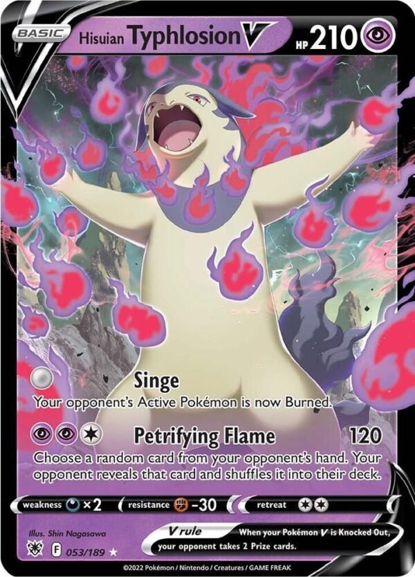 Hisuian Typhlosion V 053/189 Holofoil SWSH10: Astral Radiance