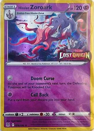 Hisuian Zoroark 076/196 (Lost Origin Stamped) Holofoil Miscellaneous Cards & Products Hisuian Zoroark 076/196 (Lost Origin Stamped) Holofoil Miscellaneous Cards & Products