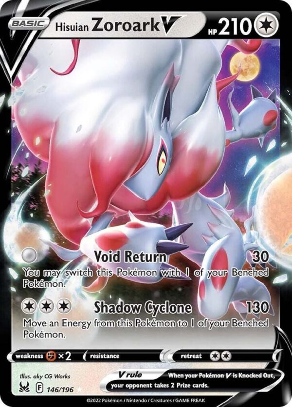 Hisuian Zoroark V 146/196 Holofoil SWSH11: Lost Origin